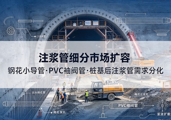 民丰注浆管细分市场扩容，隧道钢花小导管、PVC 袖阀管、桩基后注浆管需求分化